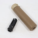 【中古即納】[MIL] Airsoft Artisan(エアソフト・アルチザン) SUREFIREタイプ SOCOM556-RC QDダミーサイレンサー & FH556RC スチールフラッシュハイダー DE(ダークアース)(AA-SIL-05-DE-A)(20181130)