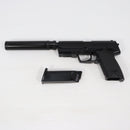 【中古即納】[MIL] クラウンモデル エアコッキング スライドストップ ハンドガン USP サイレンサー付き (10歳以上専用)(20241228)