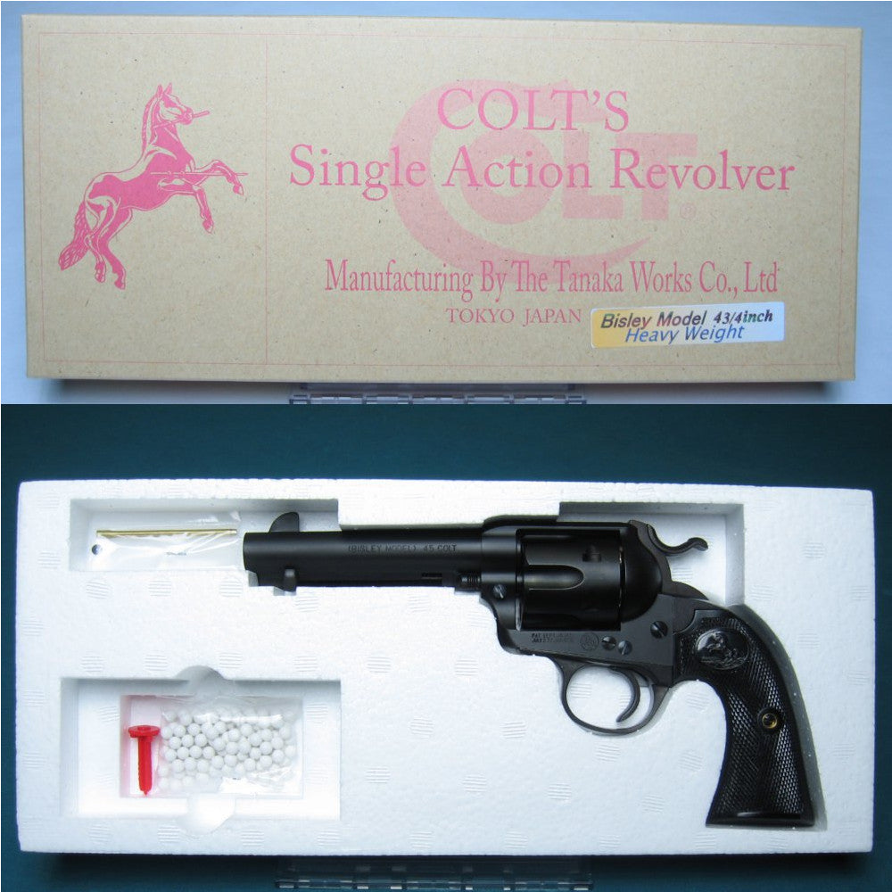 タナカ コルト COLT SAA ビズリーモデル bisley model 7-1/2インチ HW樹脂製 ガスリボルバー ペガサスシステム 古美塗装  ホビー、カルチャー