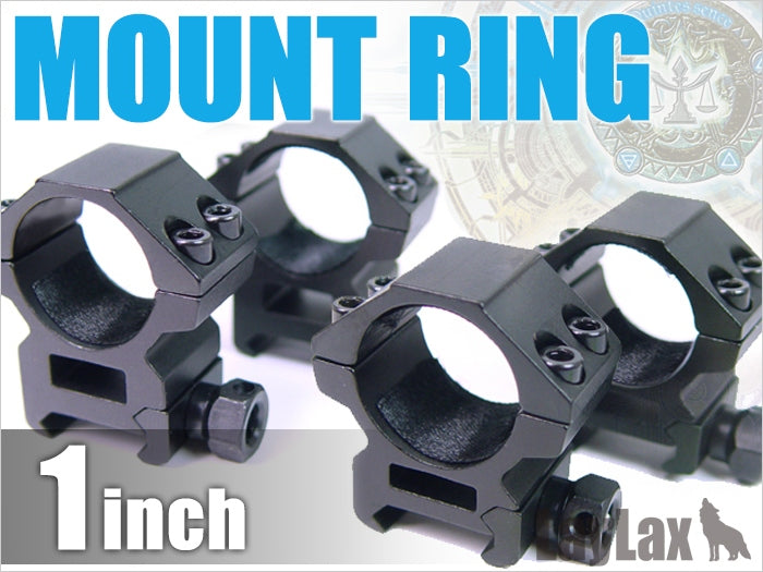 【新品即納】[MIL]LayLax(ライラクス)1inch Mount ring(マウントリング)2個セット High(20150223)