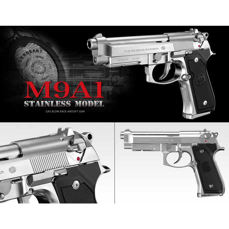 【新品即納】[MIL]東京マルイ ガスブローバック M9A1 ステンレスモデル (18歳以上専用)(20131002)