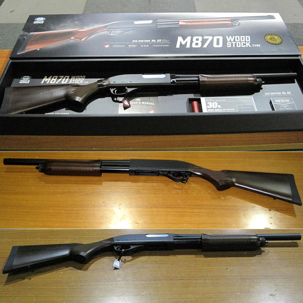 【新品即納】[MIL]東京マルイ ガスショットガン M870ウッドストックタイプ (18歳以上専用)(20160315)