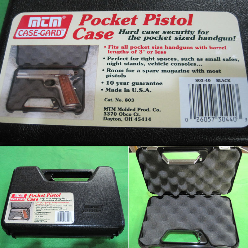 販売価格¥2,870】【新品即納】MTM Handgun/Pocket Pistol Case Black (ハンドガン/ポケットピストルケース)(#803-40)  ｜【エアガン・ミリタリーグッズ通販】撃鉄