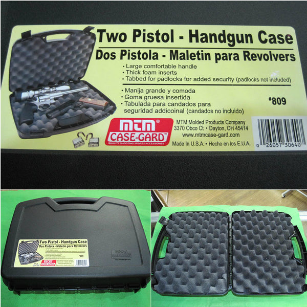 【新品即納】[MIL]MTM Handgun Case Two Pistol ハンドガンケース2丁収納対応(#809-40)(20150223)