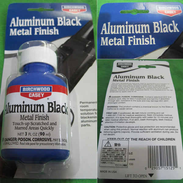 【新品即納】[MIL]BIRCHWOOD(バーチウッド) アルミニウムブラック メタルフィニッシュ アルミ用ガンブルー液 90ml(20111105)