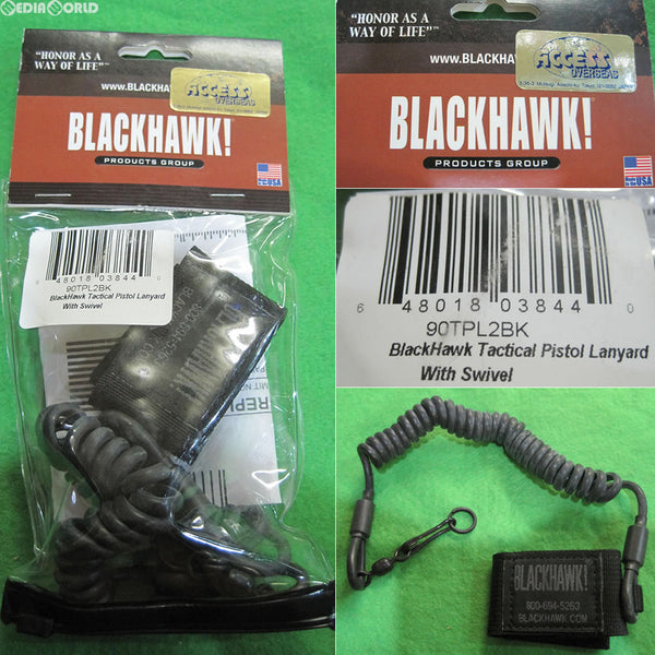 【新品即納】[MIL]BLACKHAWK!(ブラックホーク) Tactical Pistol Lanyard(タクティカルピストルランヤード) BK(#BPL)(20131019)