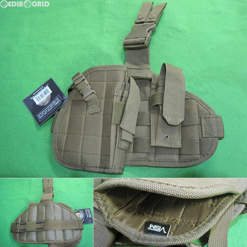 【新品即納】[MIL]VISM 2956ドロップリグMOLLEパネル/ホルスター/マグポーチ TAN 2956 Drop Leg MOLLE Panel/Holster/MagPch TAN(