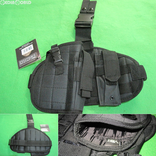 【新品即納】[MIL]VISM 2956ドロップリグMOLLEパネル/ホルスター/マグポーチ BK 2956 Drop Leg MOLLE Panel/Holster/MagPch BK(#CVDLHOL2956B)(20160817)