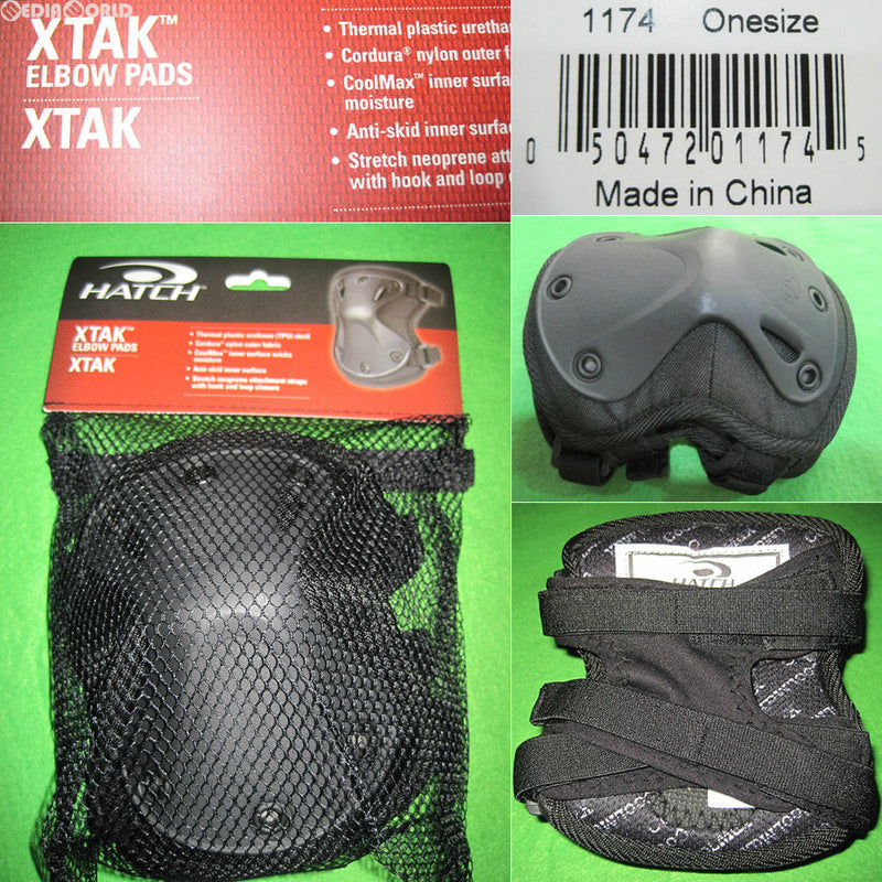 【新品即納】[MIL]HATCH(ハッチ) タクティカル エルボーパッド BK(XTAK150)(20090226)