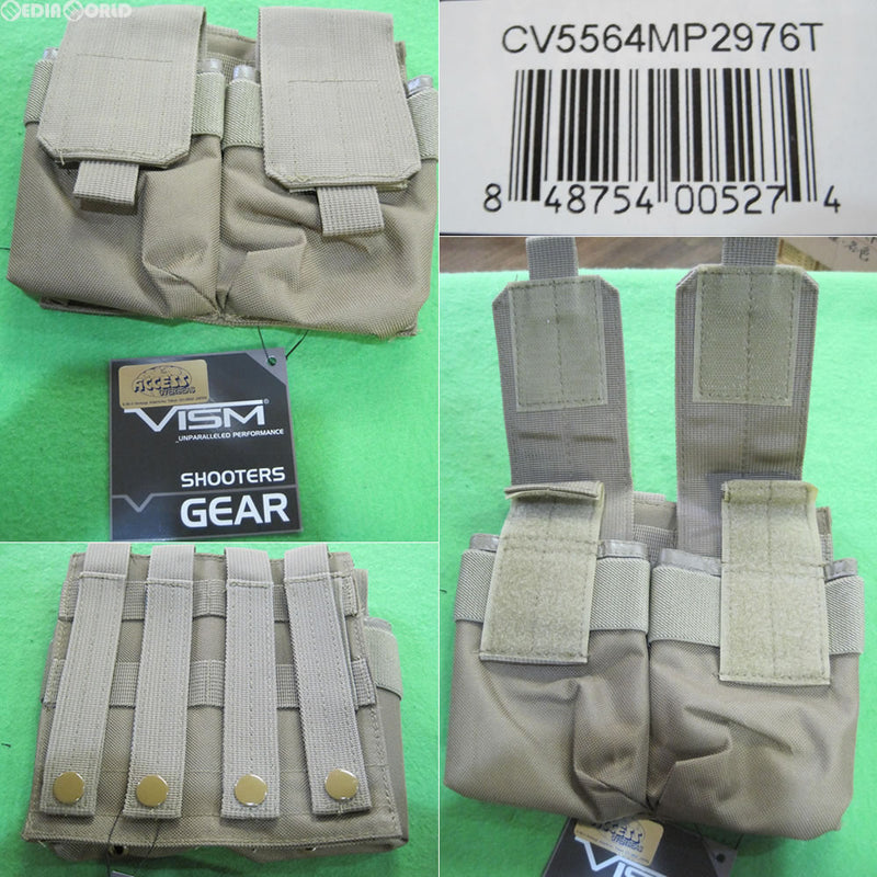 【新品即納】[MIL]NcSTR VISM AR15/AK Quad Magazine Pouch(クワッド マガジン ポーチ) TAN(CV5564MP2976T)(20160810)