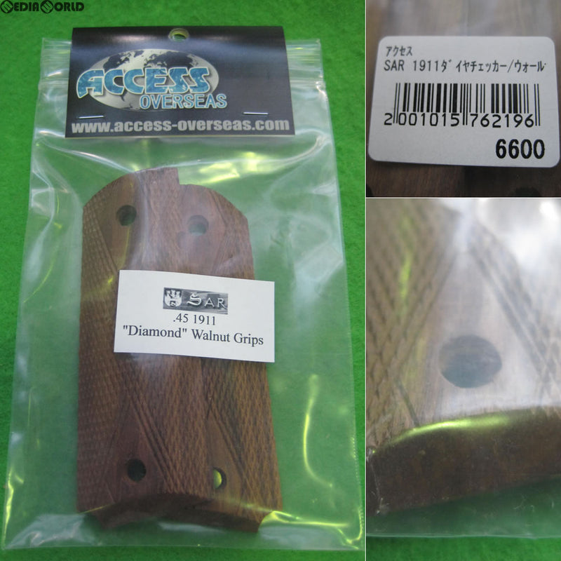 【新品即納】[MIL]SAR 1911ダイアモンドチェッカー ウォールナットグリップ(