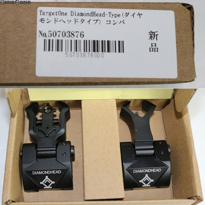 【新品即納】[MIL]TargetOne DiamondHead-Type(ダイヤモンドヘッドタイプ) コンバット フロント/リアサイト BK ブラック(FMA-AT-5043-BK)(20160831)