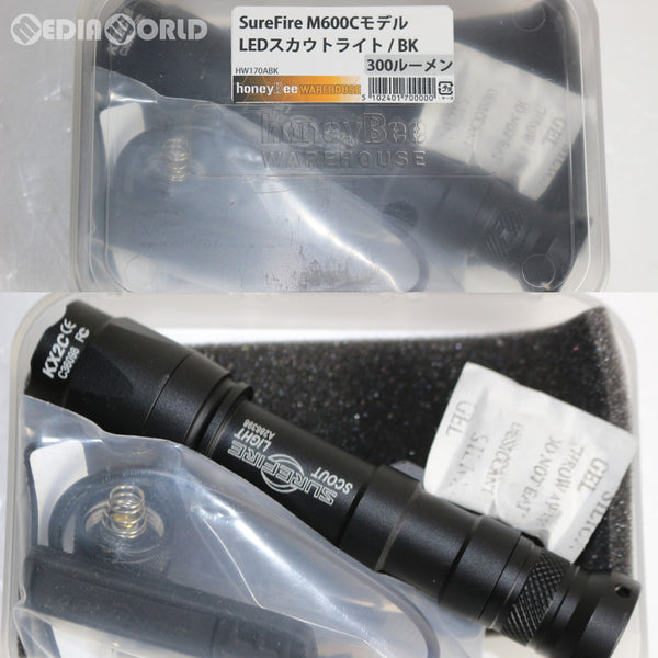 【新品即納】[MIL]honeyBee WAREHOUSE SureFire M600Cモデル LEDスカウトライト BK ブラック(HW170ABK)(20170503)