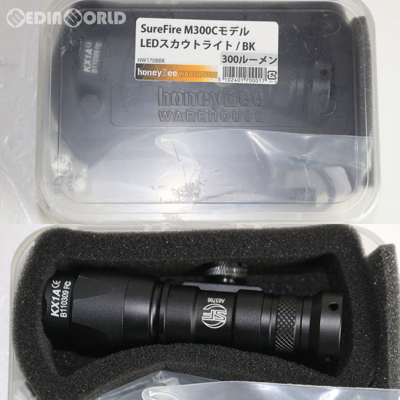 【新品即納】[MIL]honeyBee WAREHOUSE SureFire M300Cモデル LEDスカウトライト BK ブラック(HW170BBK)(20170503)