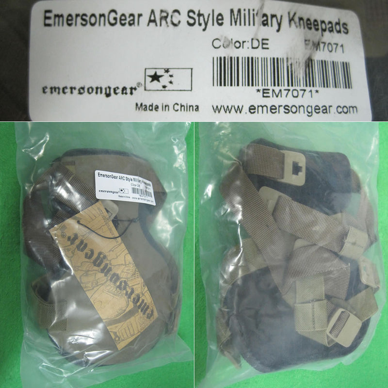 【新品即納】[MIL]EmersonGear(エマーソンギア) アークテリクススタイル ミリタリーニーパッド DE ダークアース(EM7071)(20170731)