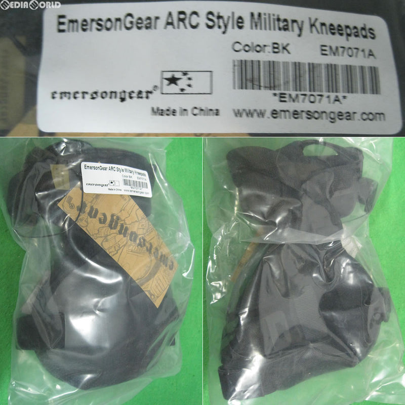 【新品即納】[MIL]EmersonGear(エマーソンギア) アークテリクススタイル ミリタリーニーパッド BK ブラック(EM7071A)(20170731)