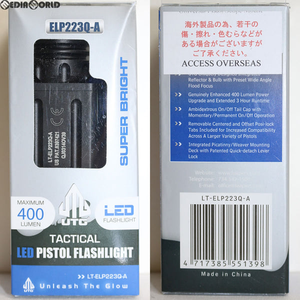 【新品即納】[MIL]UTG 400ルーメンコンパクトLEDウエポンライトw/QDレバーロック(#LT-ELP223Q-A)(20170531)