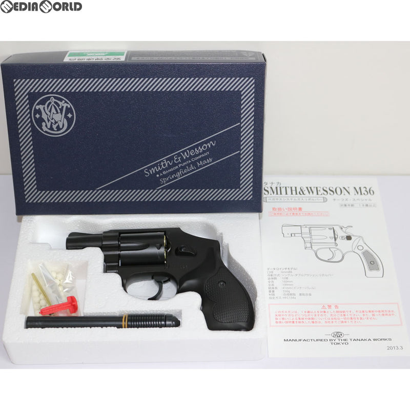 【新品即納】[MIL]タナカワークス ガスリボルバー S&W M442 センチニアル エアーウェイト J-Police 2インチ HW (18歳以上専用)(20180114)