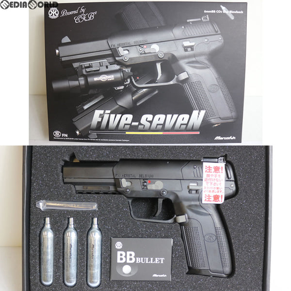 【新品】【お取り寄せ】[MIL]マルシン工業 CO2 ガスブローバック Five-seveN(ファイブセブン) ブラック 新マガジン仕様(真鍮ピストン仕様) (18歳以上専用)(20180120)