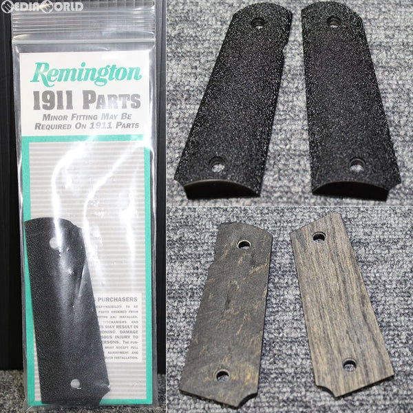 【新品即納】[MIL]REMINGTON(レミントン) 1911 GRIP BLACK STIPPLED WOOD 1911 グリップ ブラック ステップル ウッド レミントン(REMF407783)(2018年価格改定版)(20180712)