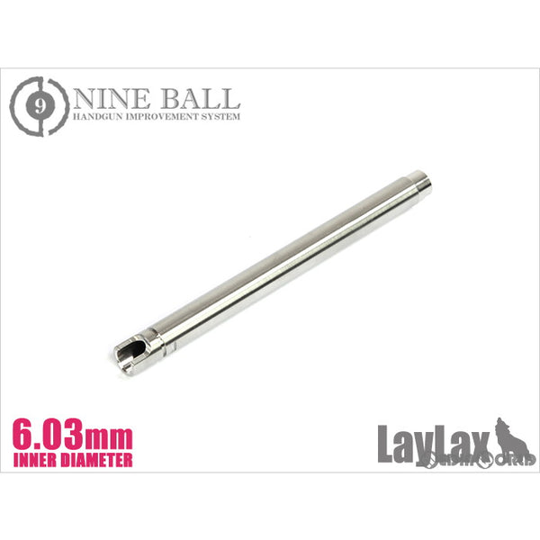 【新品】【お取り寄せ】[MIL]LayLax(ライラクス) NINE BALL(ナインボール) 東京マルイ ガスブローバック GLOCK34(グロック34)/ハンドガンバレル 102mm(内径6.03mm)(20160331)