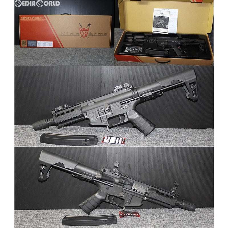 【新品即納】[MIL]KingArms(キングアームズ) 電動サブマシンガン PDW 9mm SBR ショーティー BK(ブラック/黒)(KA-AG-229-BK) (18歳以上専用)(20181025)