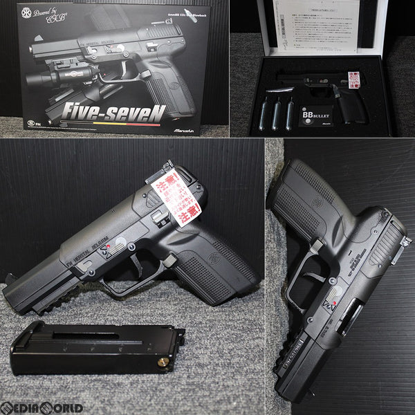 【新品即納】[MIL]マルシン工業 CO2 ガスブローバック FN Five-seveN(ファイブセブン) ブラック フレーム HW(ヘビーウェイト) アルミピストン仕様(新マガジン仕様) (18歳以上専用)(20181107)