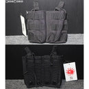 【新品即納】[MIL]GENESIS(ジェネシス) オープントップ M4 ダブル・マガジンポーチ ブラック(E-322-BK)(20170228)