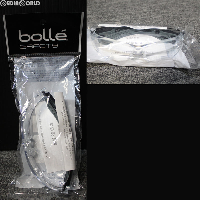 【新品】【お取り寄せ】[MIL]bolle SAFETY(ボレーセーフティ) RUSH Plus(ラッシュ プラス) ブラック/ウルフグレーフレーム クリアレンズ グラス(1662301JPBG)(20181201)