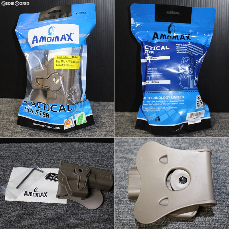 【新品即納】[MIL]AMOMAX(アモマックス) リリースボタン・ホルスター パドル・ホルスター for グロック FDE(フラットダークアース)(AM-GAGF)(20150223)