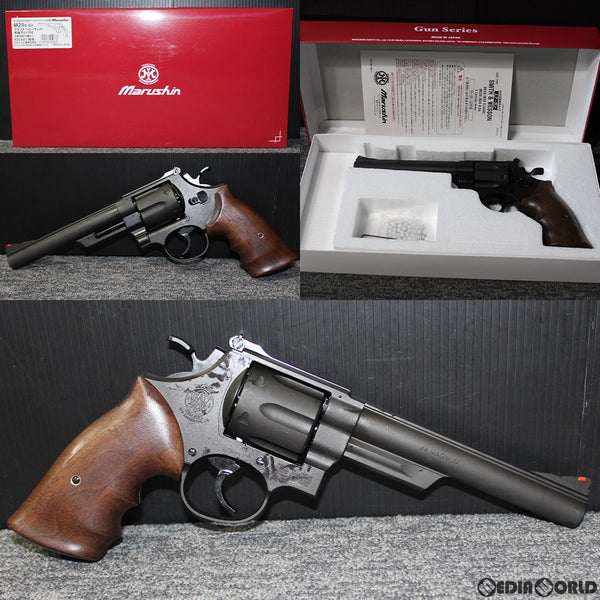 【新品即納】[MIL]マルシン工業 ガスリボルバー S&W(スミスアンドウエッソン) M29 6.5インチ 6mmBB・Xカートリッジ仕様 ブラックHW(ヘビーウェイト) 木製グリップ付 (18歳以上専用)(20190122)