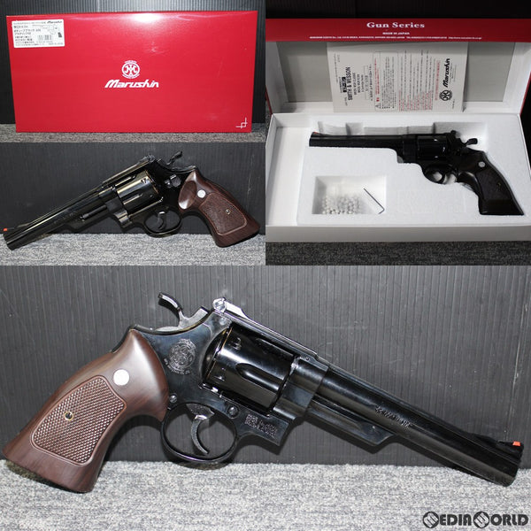 【新品即納】[MIL]マルシン工業 ガスリボルバー S&W(スミスアンドウエッソン) M29 6.5インチ 6mmBB・Xカートリッジ仕様 WディープブラックABS プラグリップ付 (18歳以上専用)(20190122)