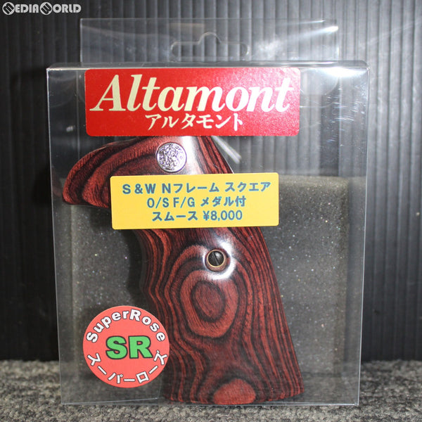 【新品即納】[MIL]Altamont(アルタモント) Nフレーム用 SQ メダル付き O/S スムース 木製グリップ RW(ローズウッド)(20150223)