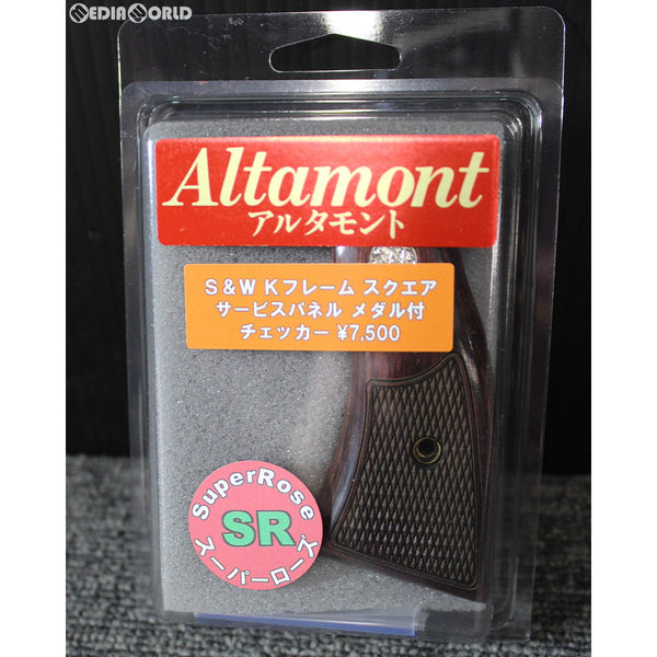 【新品即納】[MIL]Altamont(アルタモント) Kフレーム用 メダル付き スクエア サービス チェッカー サービスパネル 木製グリップ RW(ローズウッド)(20190530)