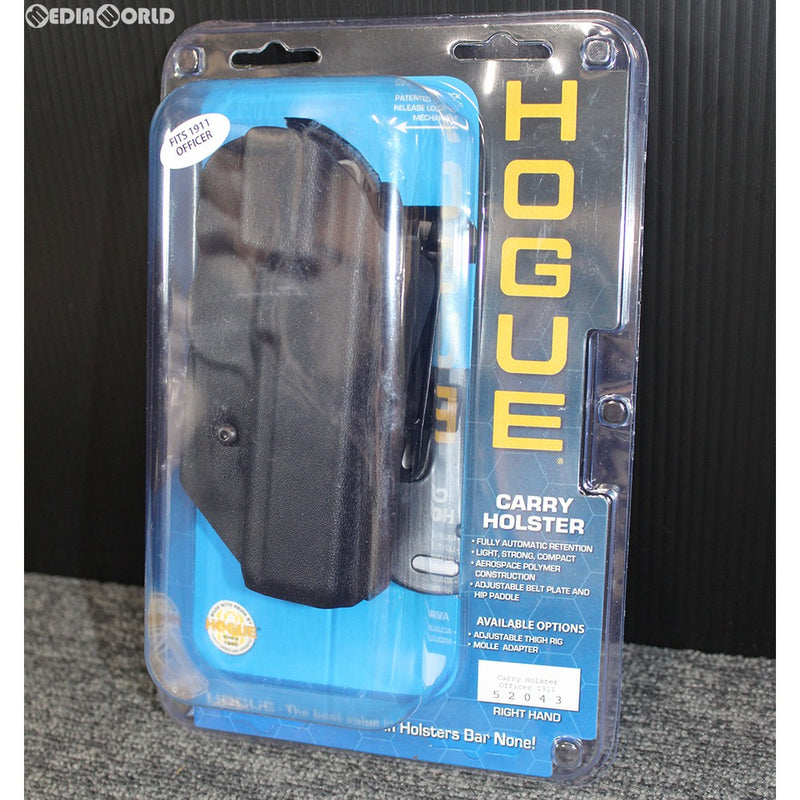 【新品即納】[MIL]HOGUE(ホーグ) 1911オフィサー用 キャリーホルスター ブラック(右用)(52043)(20190723)