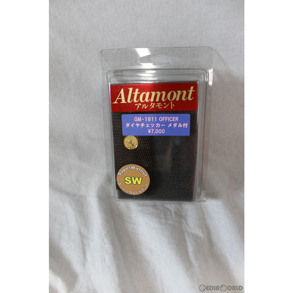 【新品即納】[MIL]Altamont(アルタモント) 1911オフィサー用 ダイヤチェッカー 木製グリップ コルトメダリオン入り WN(ウォールナット) スーパーウォールナット茶(20150223)