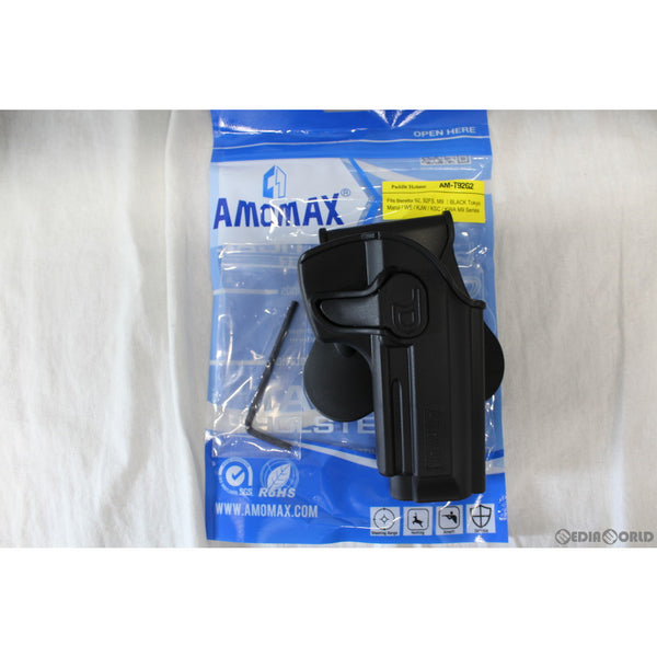 【新品即納】[MIL]AMOMAX(アモマックス) リリースボタン・ホルスター パドル・ホルスター for M9 BK(ブラック/黒)(AM-T92G2)(20150223)