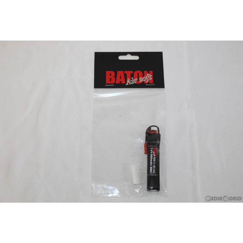 【新品即納】[MIL]BATON airsoft(バトンエアソフト) 電動ガン用リポバッテリーE 7.4V 560mAh [40C-20C](電ハン/コン電)(B-LIPO-E-74-560-compact)(20200305)