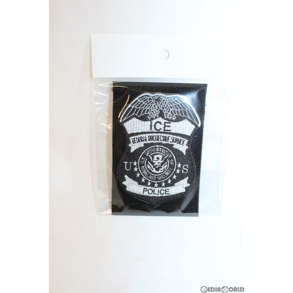 【新品即納】[MIL]ポリスレプリカパッチ ICE POLICE Badge Patch ブラック(PRP5)(20150223)