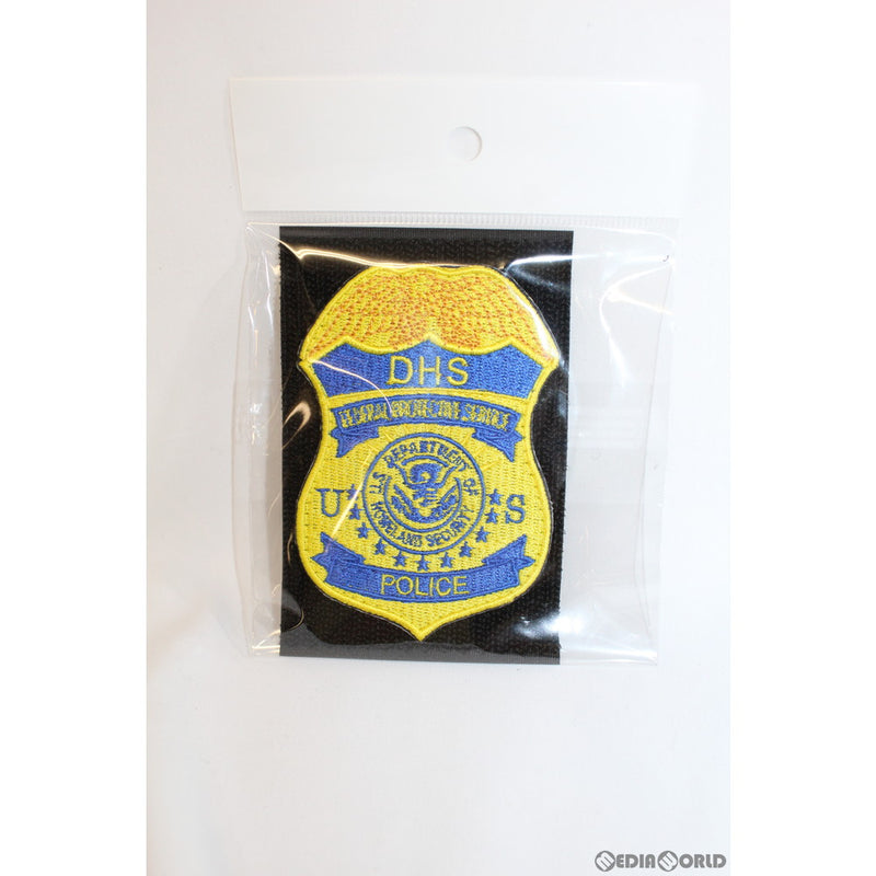 【新品即納】[MIL]ノーブランド ポリスレプリカパッチ DHS POLICE Badge Patch(DHS ポリス バッジパッチ) イエロー(PRP2)(20150223)