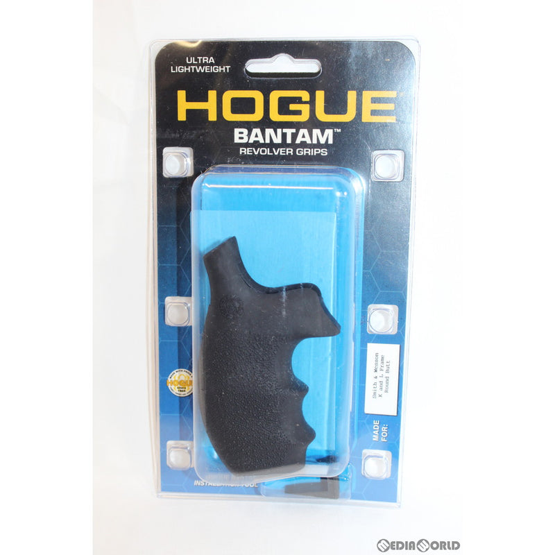 【新品即納】[MIL]HOGUE(ホーグ) S&W(スミスアンドウエッソン) K/Lフレームラウンドバット用 ラバーグリップ BANTAM BK(ブラック/黒)(