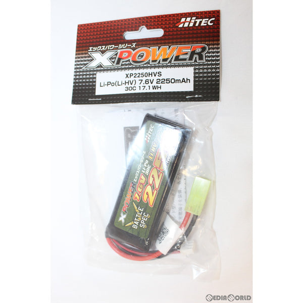 【新品即納】[MIL]ハイテックマルチプレックスジャパン XPOWER(エックスパワー) Li-po 7.6V Li-HV 2250mAh 30C(Battle Spec) ミニSタイプ(電動ガン)(XP2250HVS)(20161209)