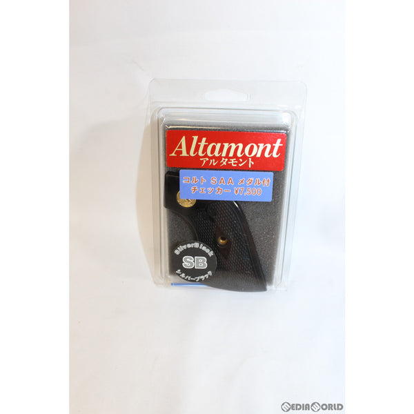 【新品即納】[MIL]Altamont(アルタモント) SAA用 チェッカー メダル グリップ BK(ブラック/黒)(20150223)