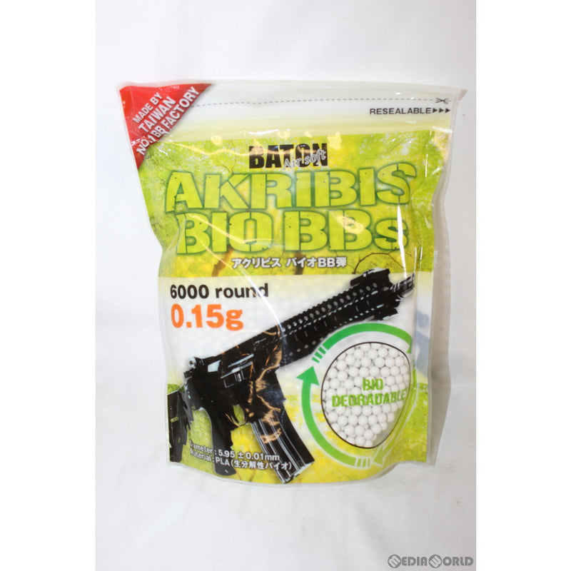 【新品即納】[MIL]BATON airsoft(バトンエアソフト) アクリビス バイオ BB弾 0.15g 6000発(0.9kg)(20150223)