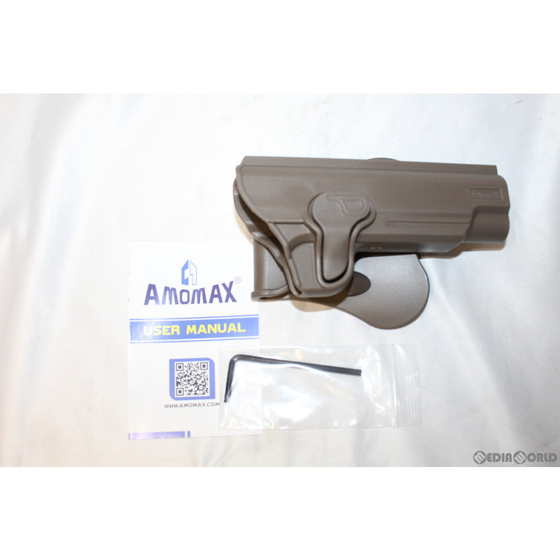 【新品即納】[MIL]AMOMAX(アモマックス) リリースボタン・ホルスター for 1911 FDE(フラットダークアース)(AM-1911G2F)(20210424)