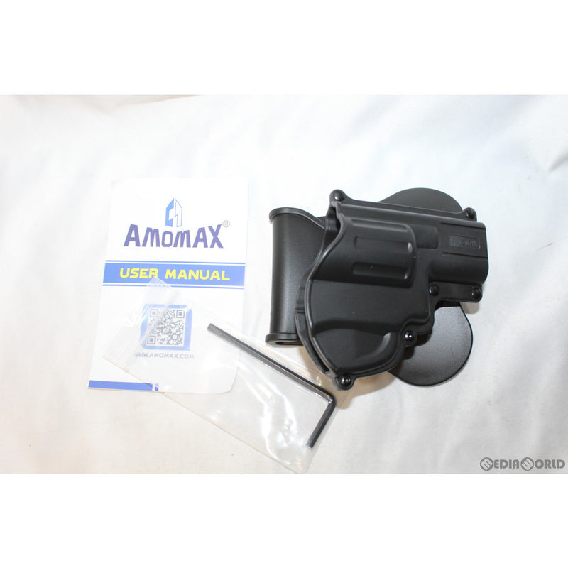 【新品即納】[MIL]AMOMAX(アモマックス) リリースボタン・ホルスター for S&W Jフレームリボルバー BK(ブラック/黒)(AM-JF)(20150223)