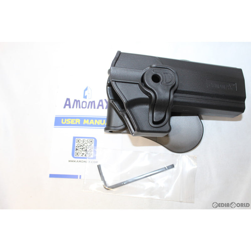 【新品即納】[MIL]AMOMAX(アモマックス) リリースボタン・ホルスター for P320 フルサイズ BK(ブラック/黒)(AM-P320FS)(20150223)