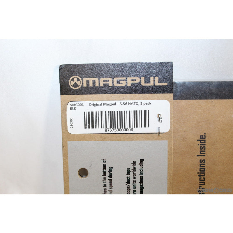 【新品即納】[MIL]MAGPUL(マグプル) オリジナル マグプル 5.56mm用 3本セット ブラック(MPIMAG001BK)(20210612)
