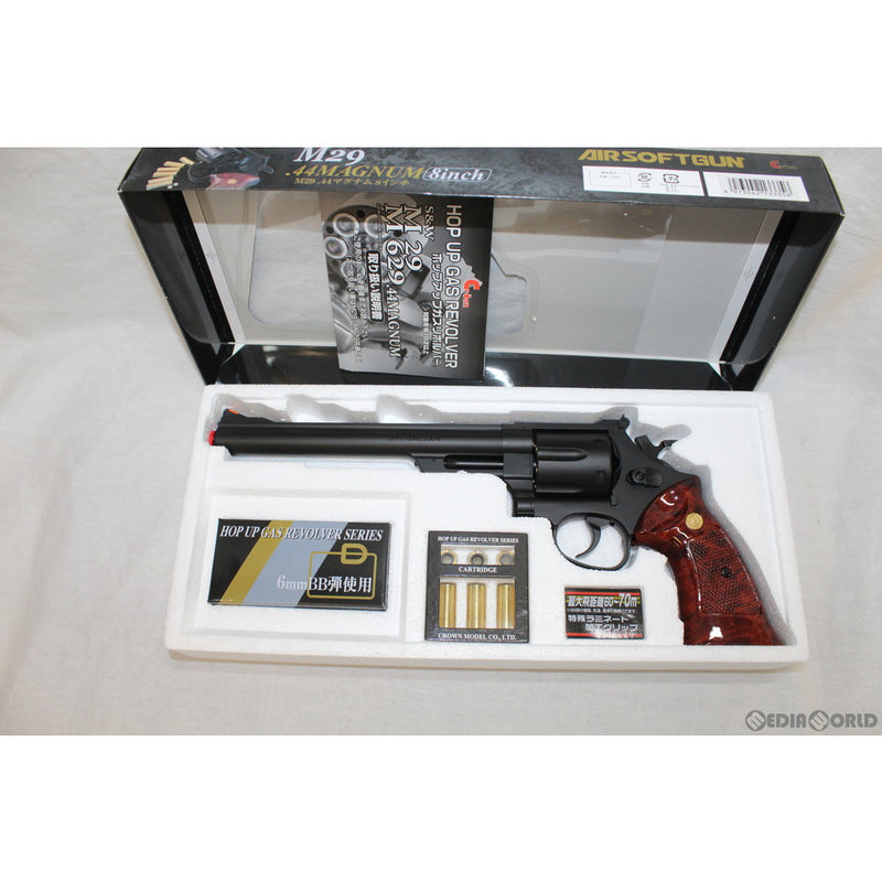 【新品】【お取り寄せ】[MIL]クラウンモデル ガスリボルバー S&W M29.44マグナム 8インチ BK(ブラック/黒)(No13335) (18歳以上専用)(20150223)