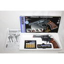 【新品即納】[MIL]クラウンモデル エアリボルバー M19 4インチ BK(ブラック/黒) ウッドタイプグリップ (10歳以上専用)(20210324)